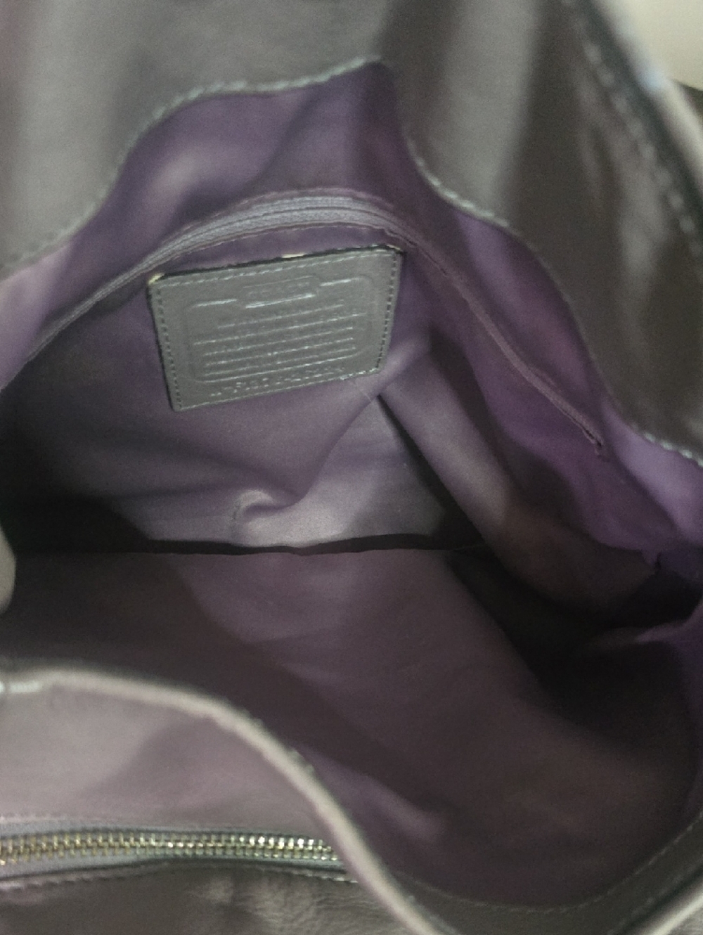 Coach Light Purple Leather Hobo Shoulder Bag W/ Silver Hardware (2 TAGS)(GOOD)💜 - Picture 13 of 16